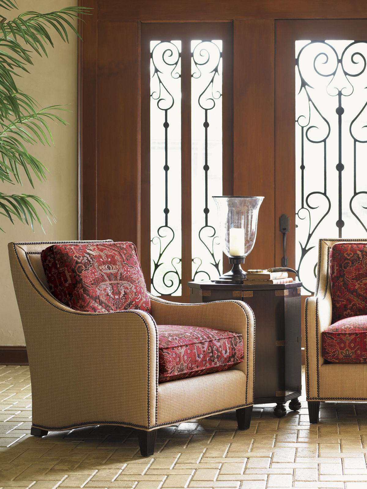 Royal Kahala - Koko Chair - Dark Red / Light Brown