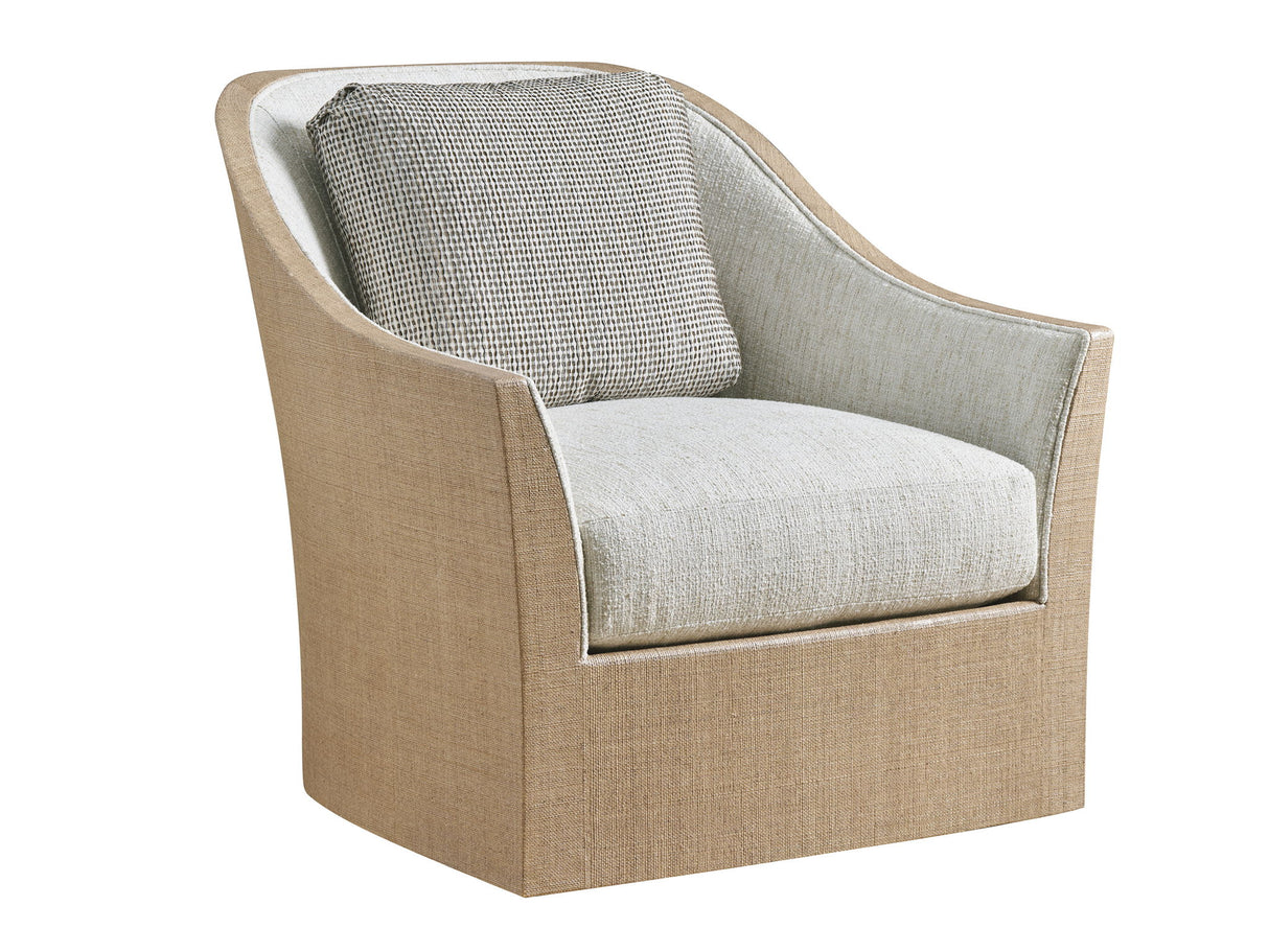 Key Biscayne - South Pointe Swivel Chair - Light Brown / Beige