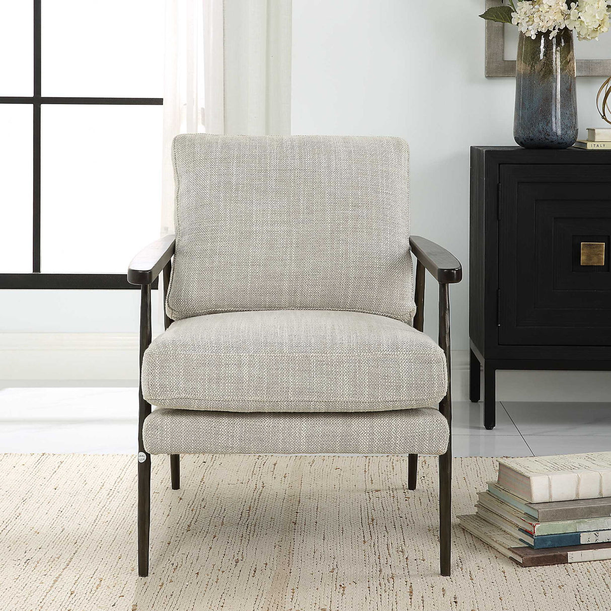 Sebastian - Cast Iron Accent Chair - Gray