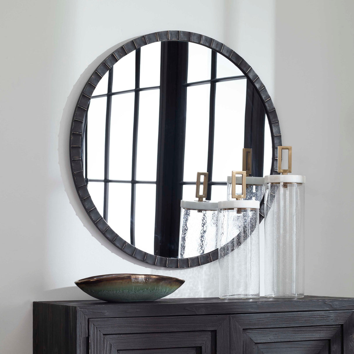 Dandridge - Round Industrial Mirror