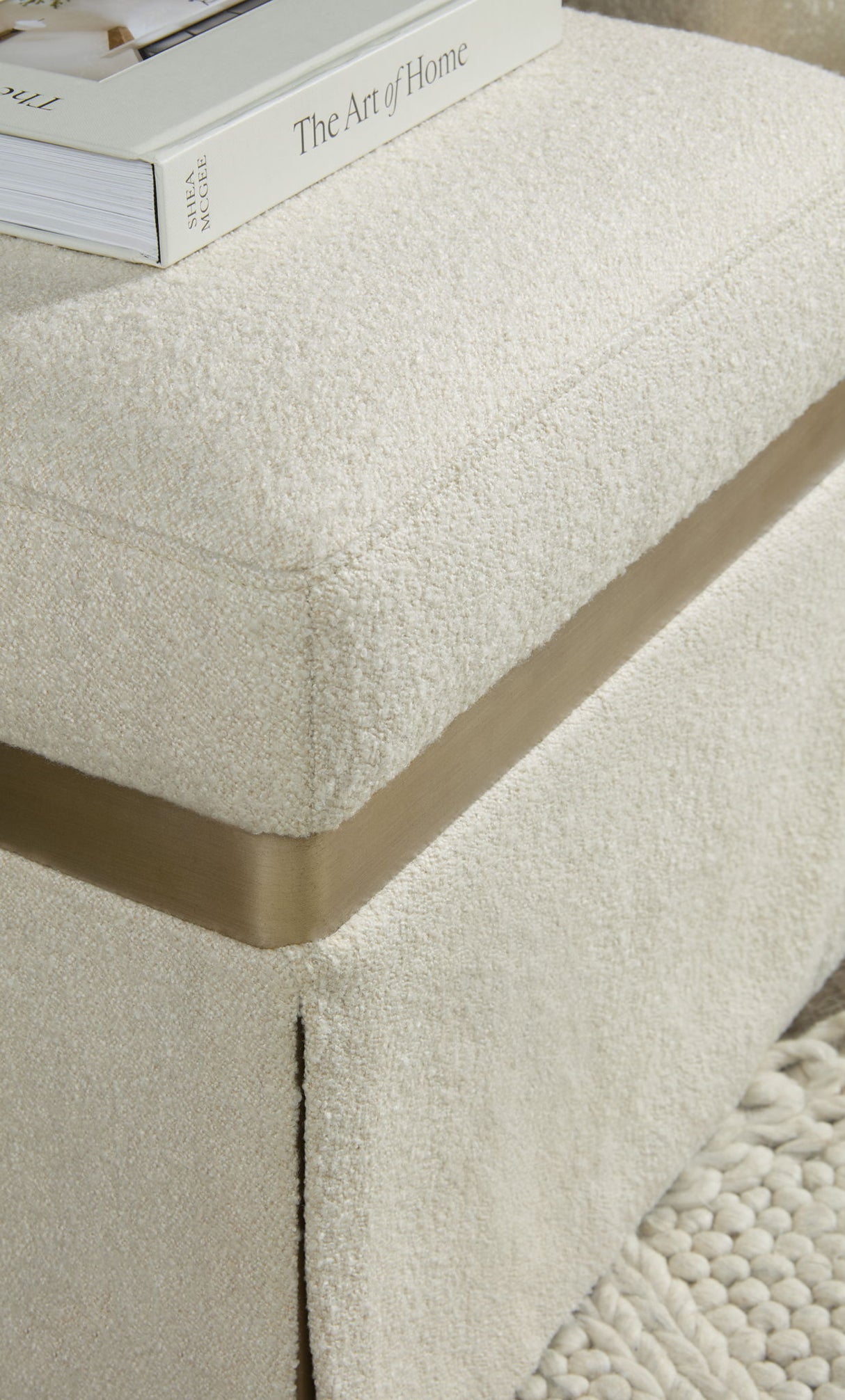 Melange - Dream Weaver Pouf - White