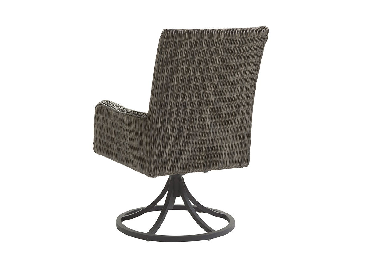 Cypress Point Ocean Terrace - Arm Dining Chair Swivel Rocker - Dark Gray