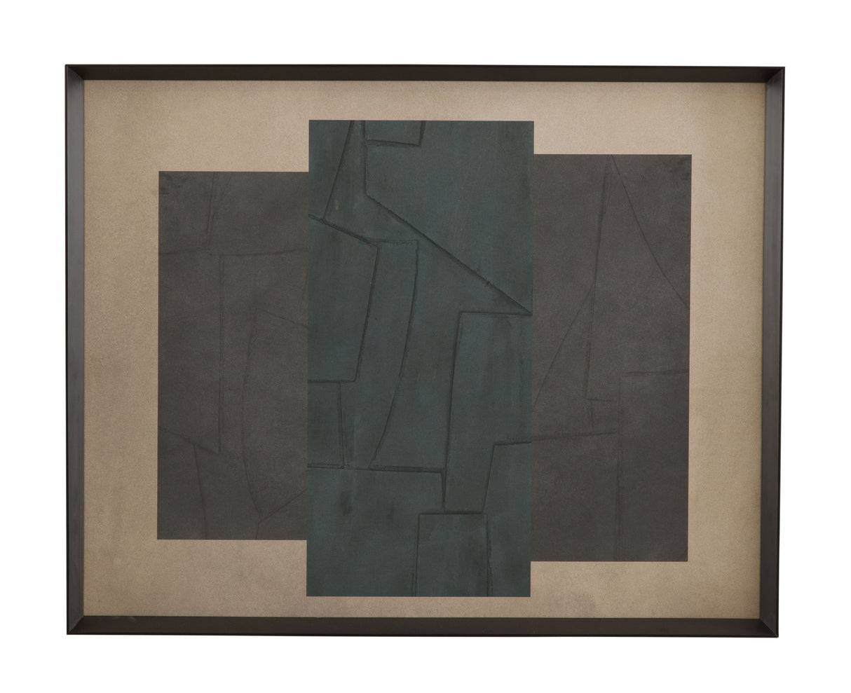 Soft Slate II Framed Print - Dark Gray