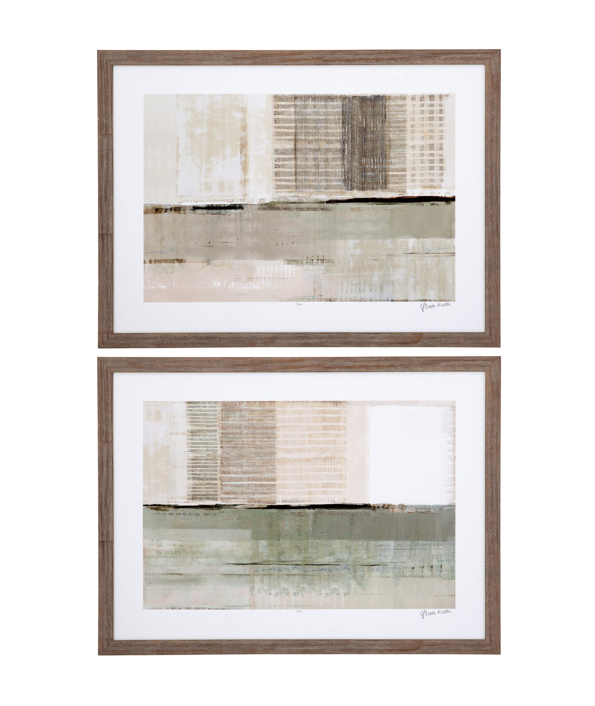 Across The Abstract Bay Wall Decor (Set of 2) - Gray