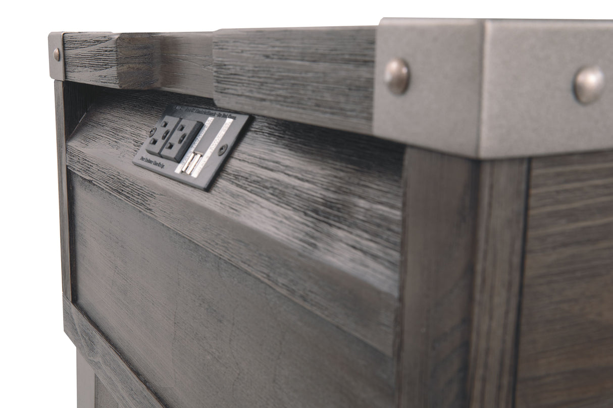 Todoe - Rectangular End Table - Dark Gray