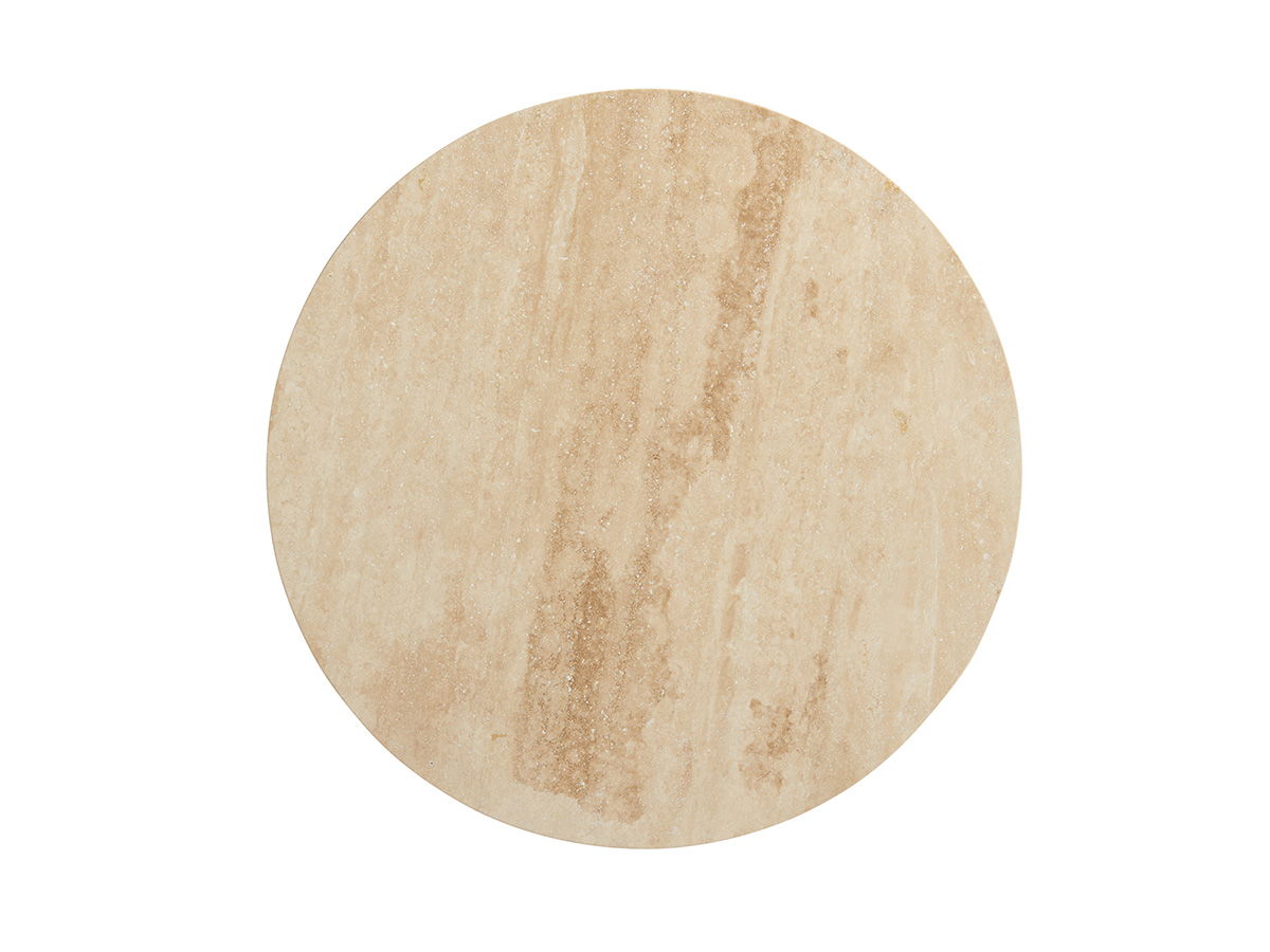 Los Altos - Marshall Stone Top Round End Table - Light Brown