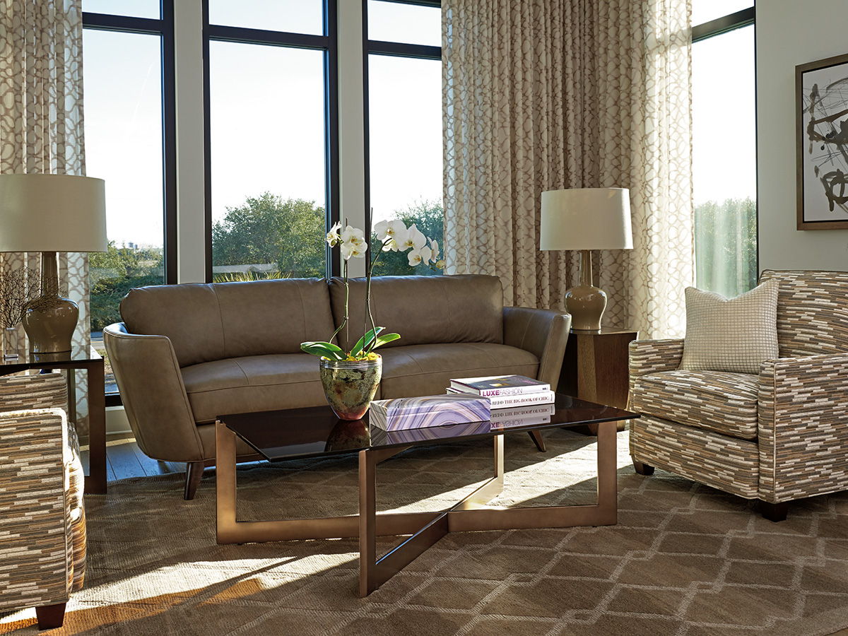 Lexington Leather - Kahn Leather Sofa - Dark Brown