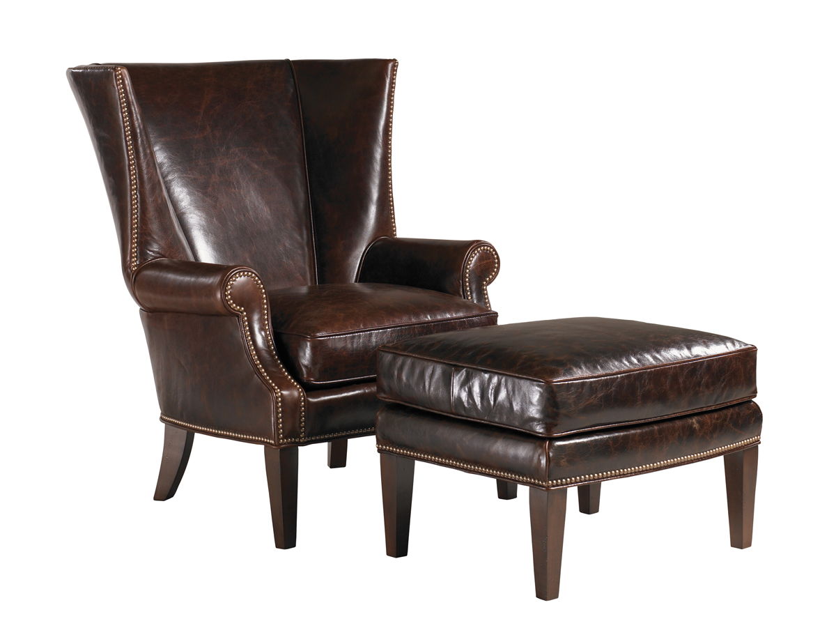 Lexington Leather - Marissa Leather Wing Chair - Dark Brown