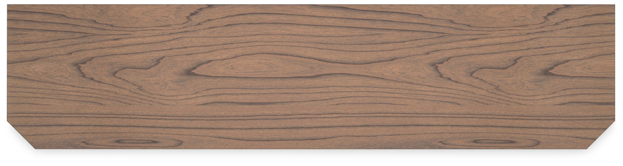 Landocken - XL TV Stand W/Fireplace Option - Brown / Blue