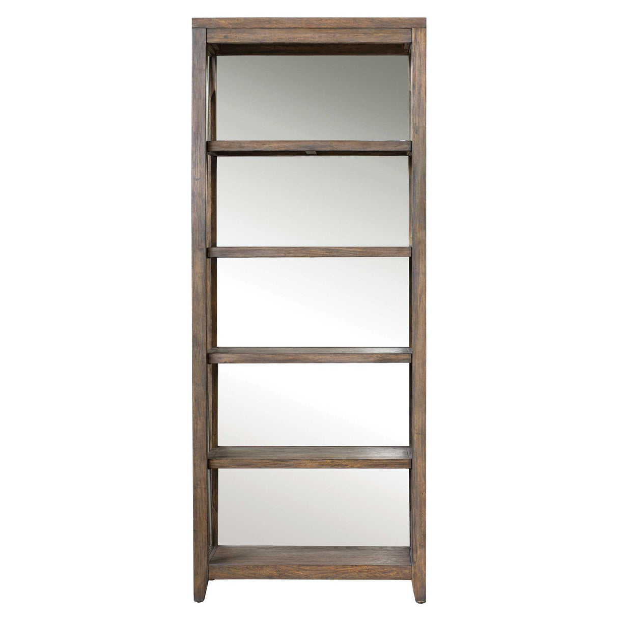 Delancey - Weathered Oak Etagere - Brown, Dark