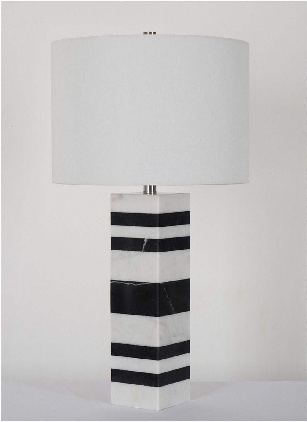 Soho Stripe Table Lamp - Black / White