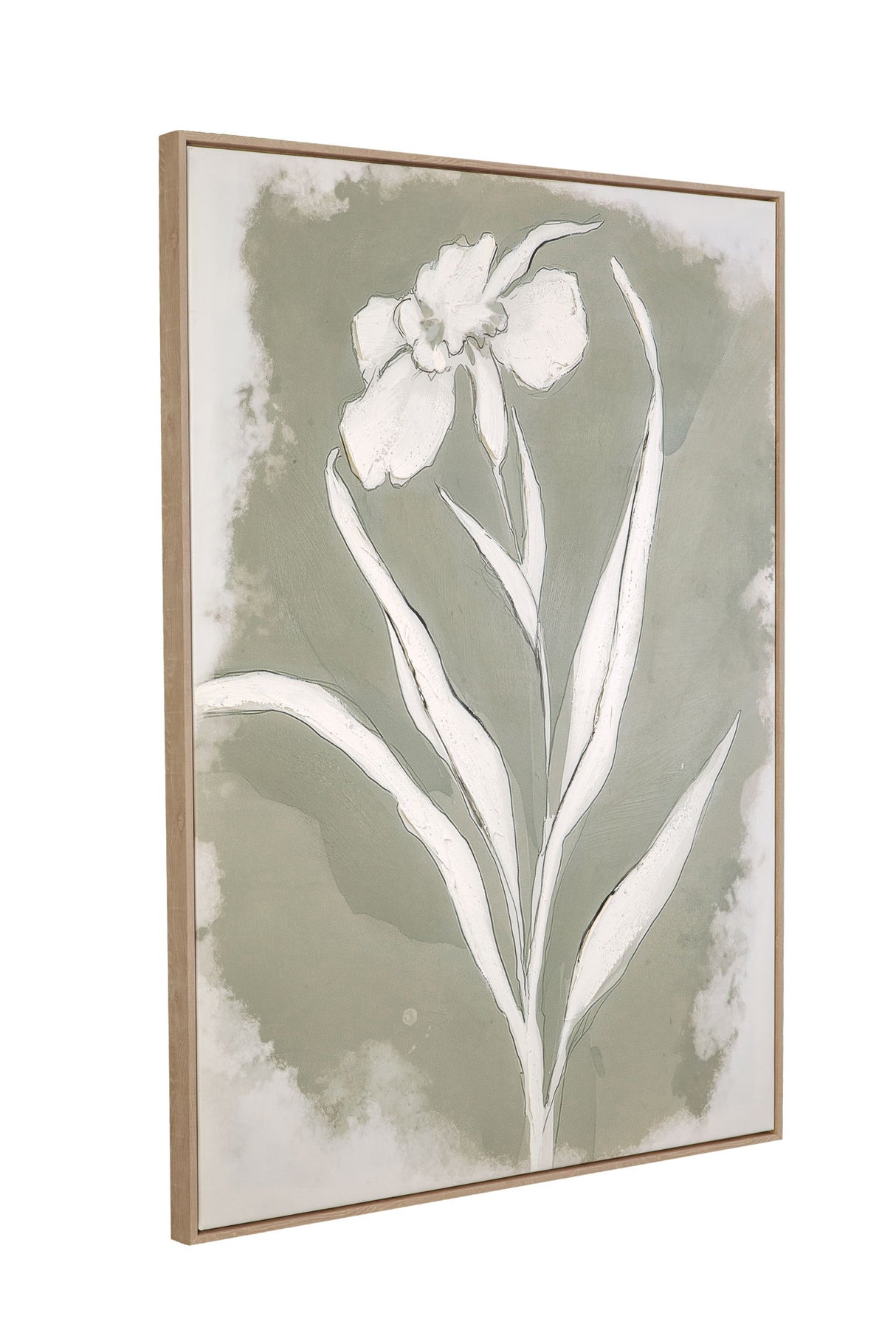 Serene Botanical I Framed Canvas - Beige