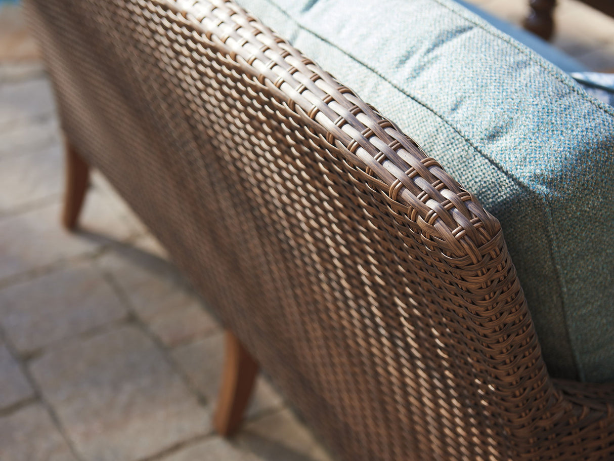 Harbor Isle - Wood Loveseat - Dark Brown