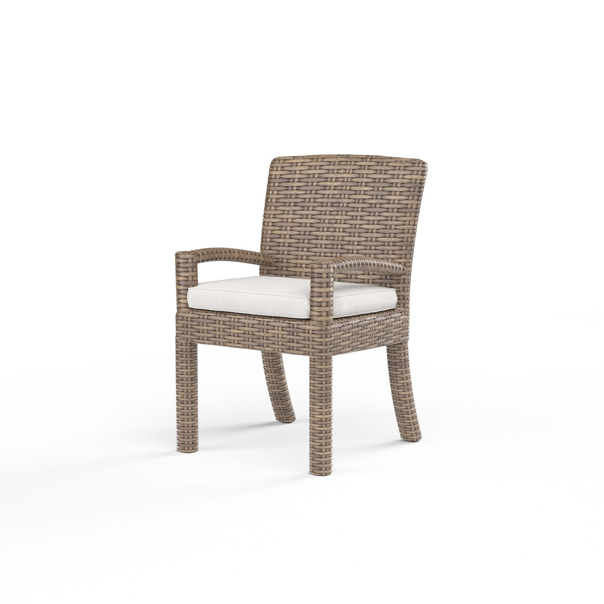 Havana - Dining Chair, With Self Welt - Canvas Flax / Dark Brown