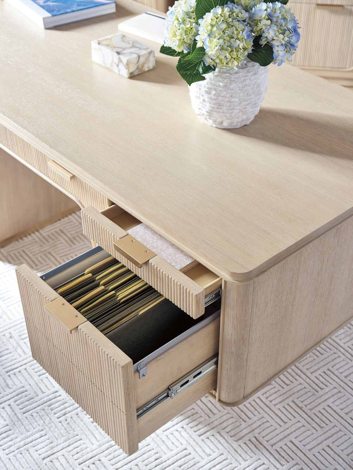 Montreux - Montreux Executive Desk - Light Brown