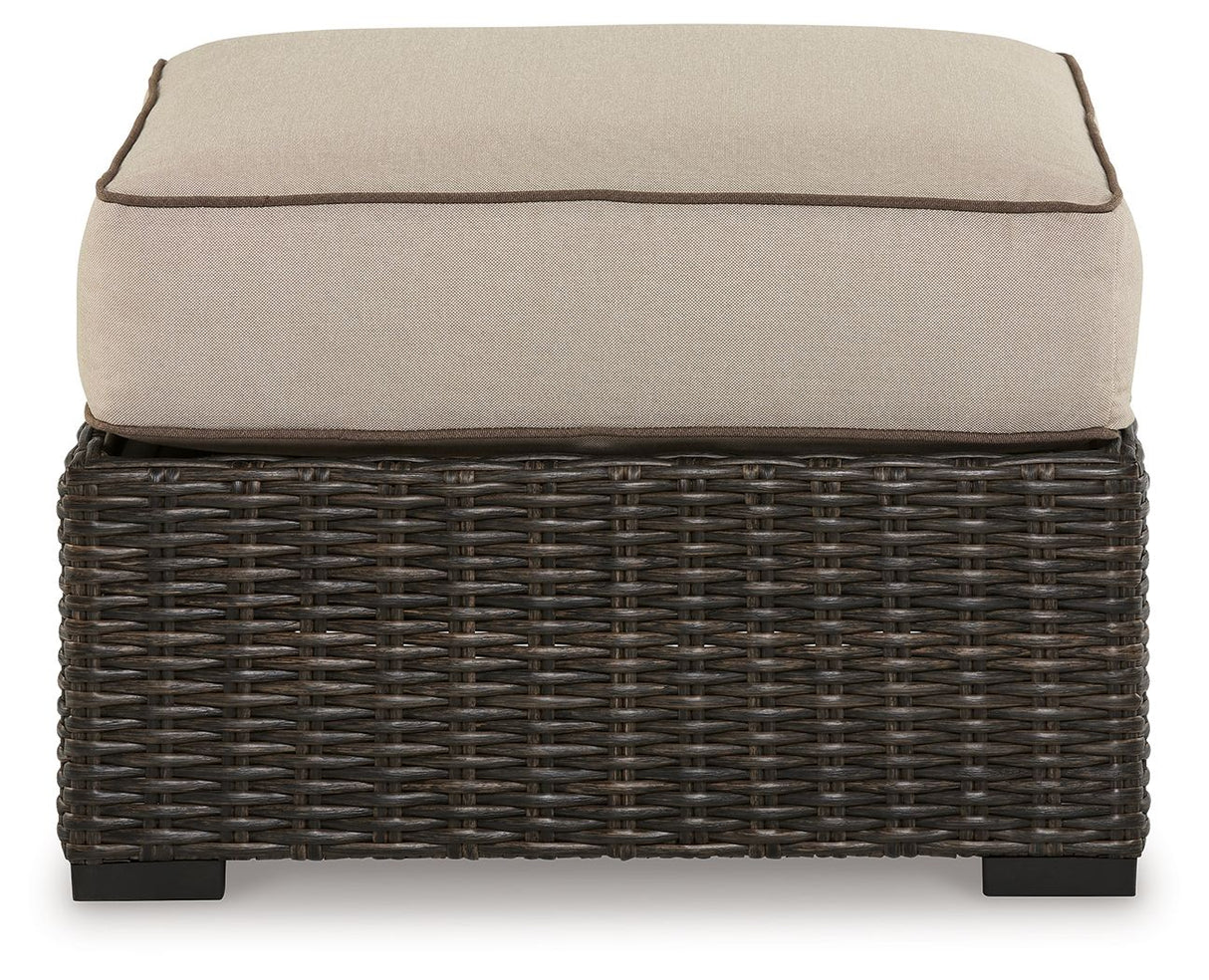 Coastline Bay - Ottoman With Cushion - Brown