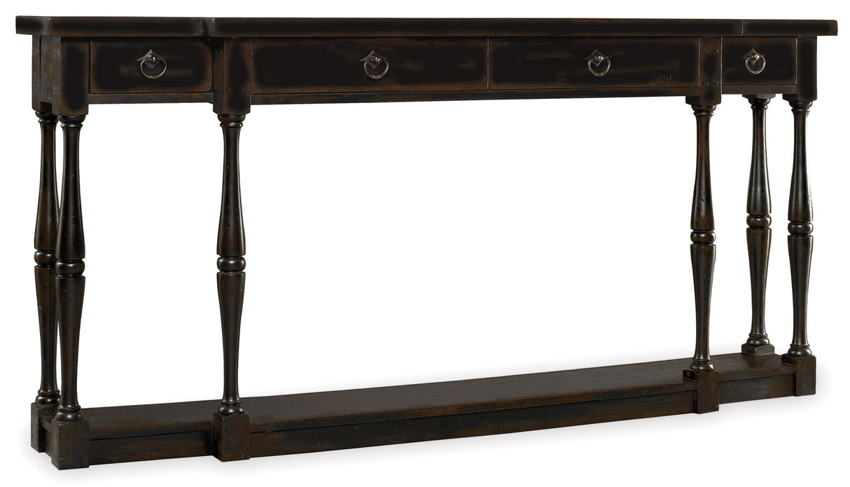 Sanctuary - 4-Drawer Thin Console - Ebony