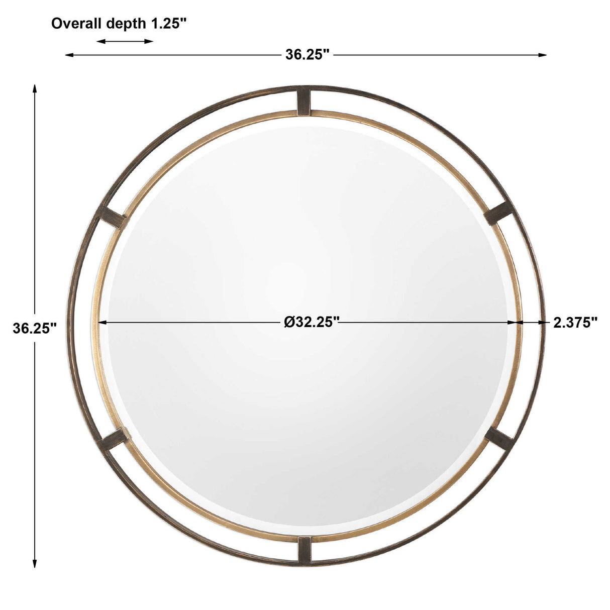 Carrizo - Round Mirror - Bronze