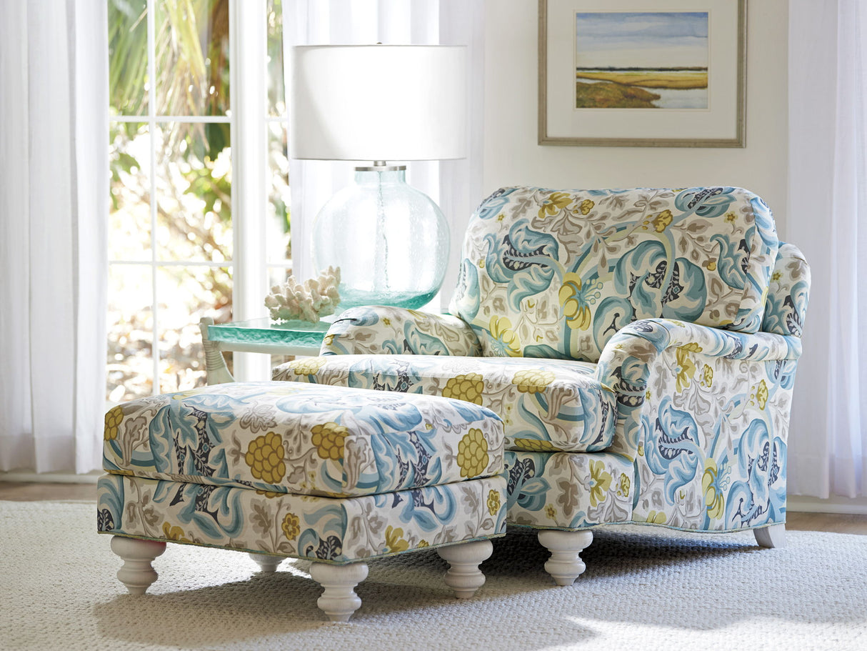 Ocean Breeze - Gilmore Ottoman