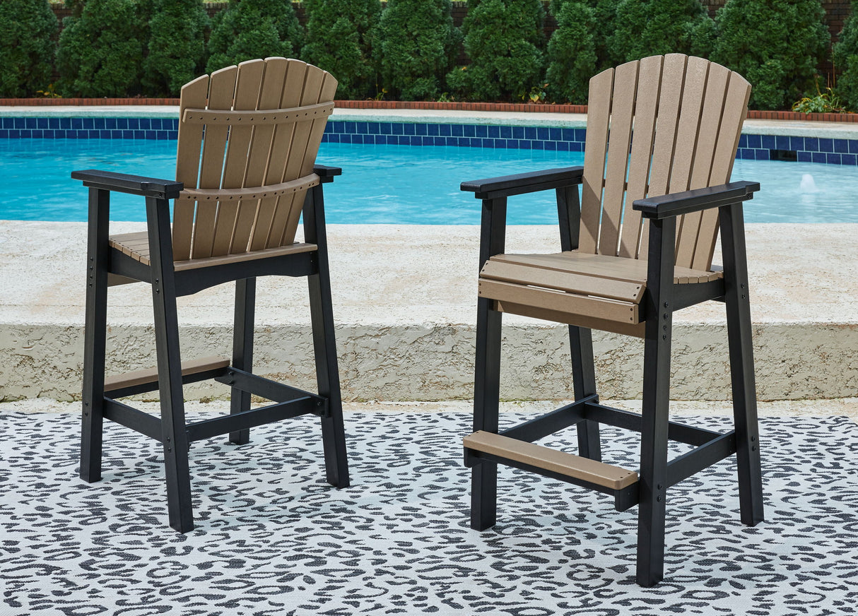 Boca Trail - Black / Driftwood - Tall Barstool (Set of 2)