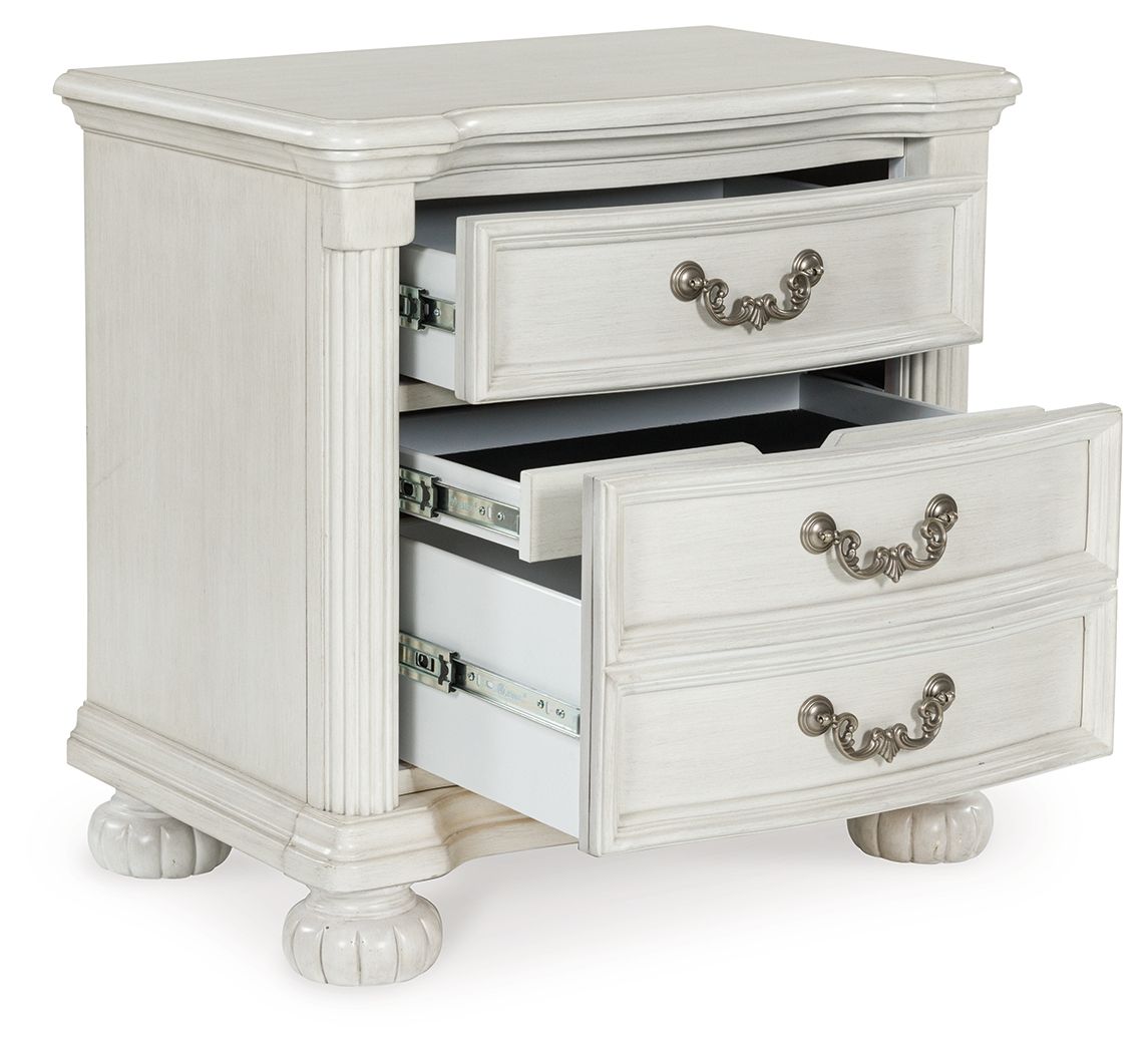 Montelaine - Three Drawer Night Stand - Antique White