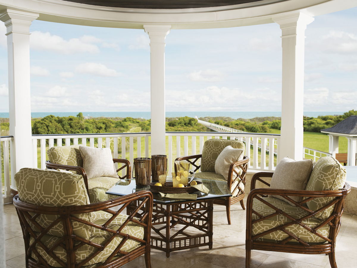 Island Estate - Palm Chair - Dark Brown / Beige