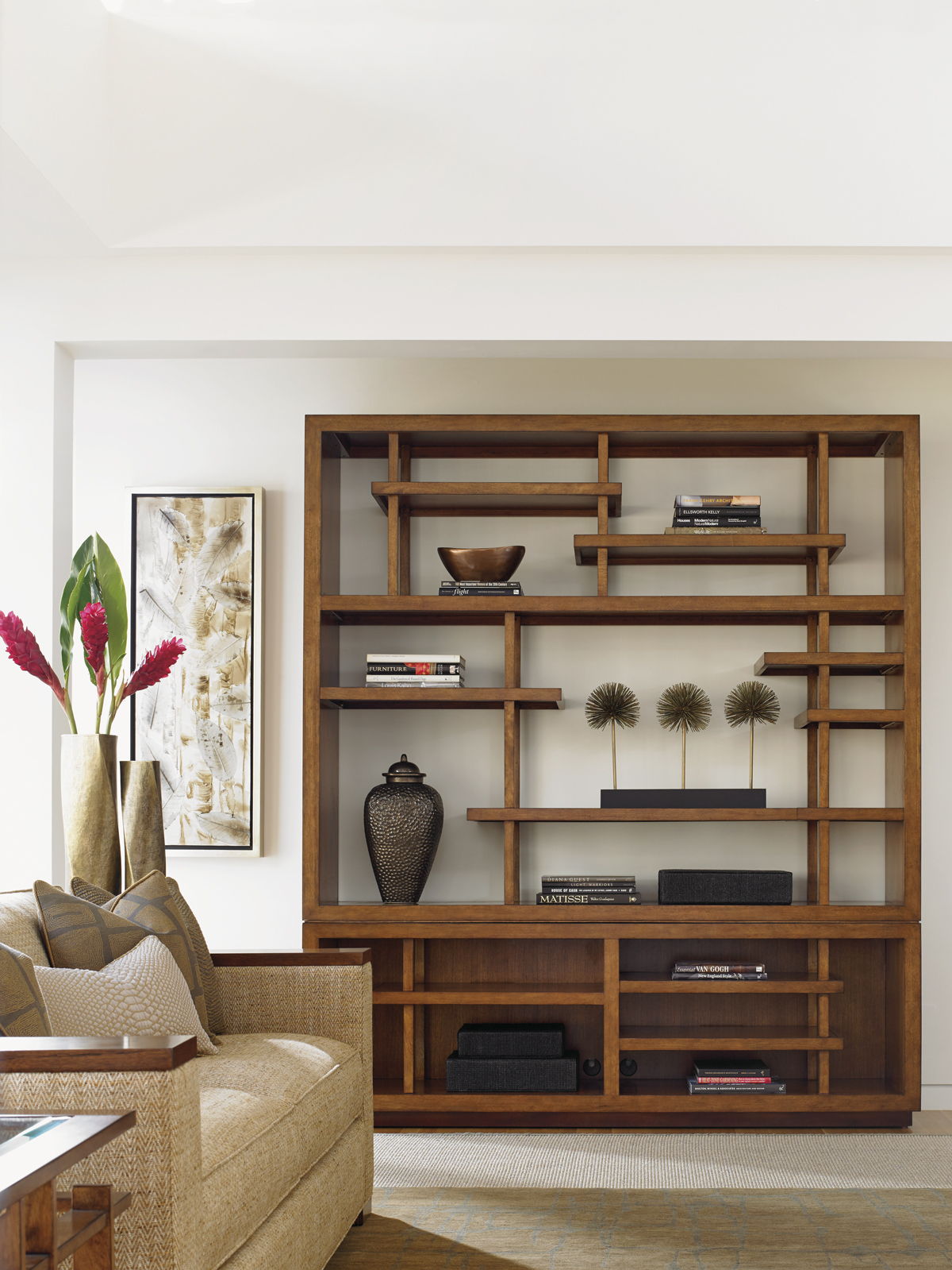 Island Fusion - Taipei Media Bookcase - Dark Brown
