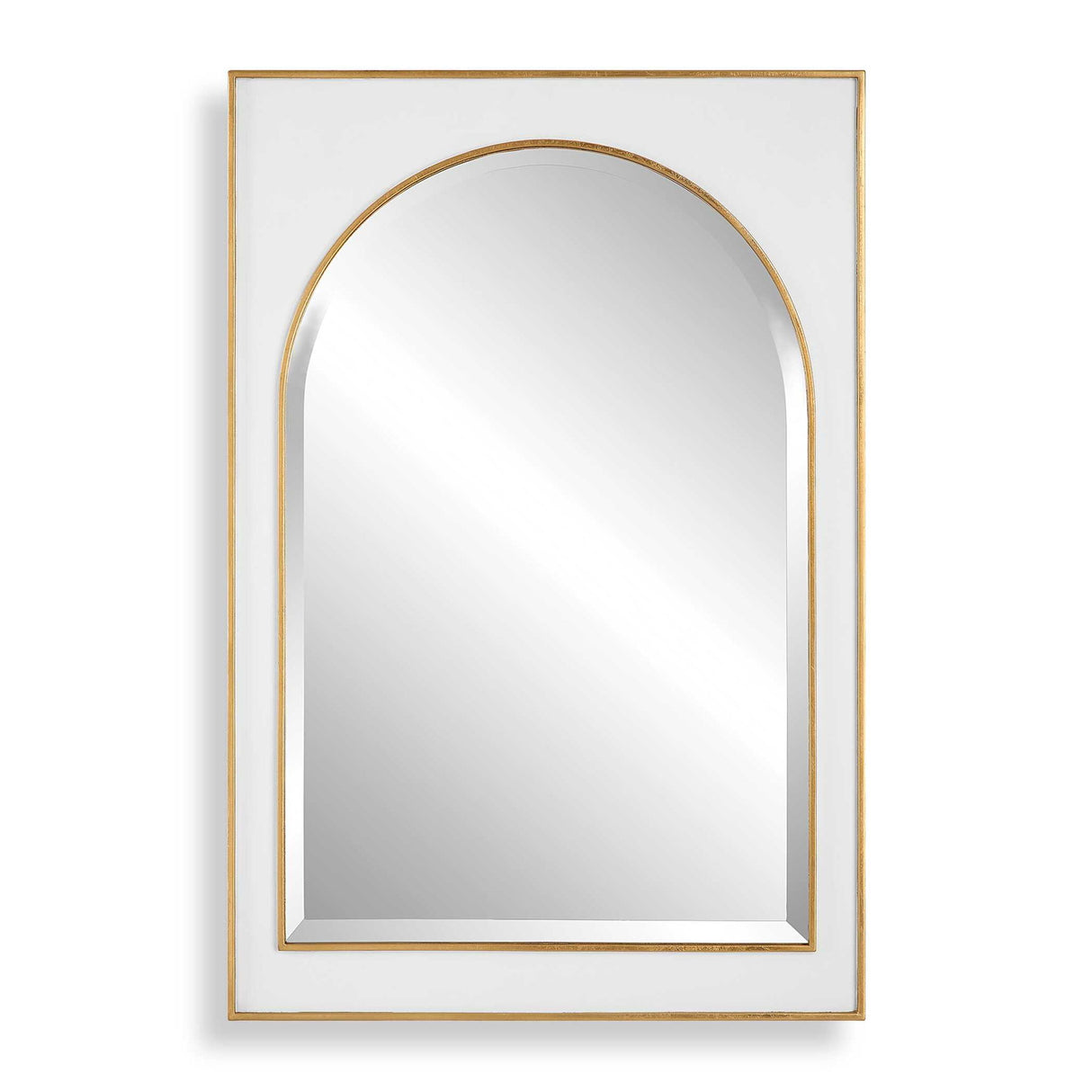 Crisanta - Gloss White Arch Mirror