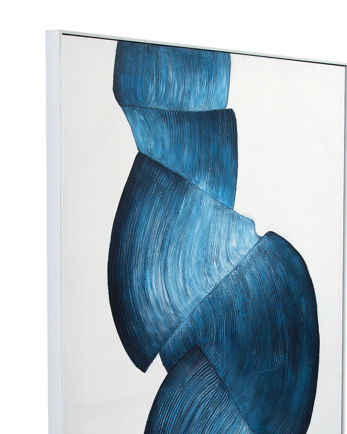 Ribbons Canvas Art - White / Blue