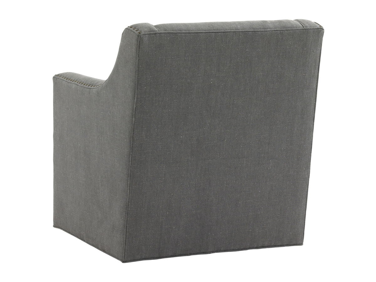Lexington Upholstery - Barrier Swivel Chair - Dark Gray
