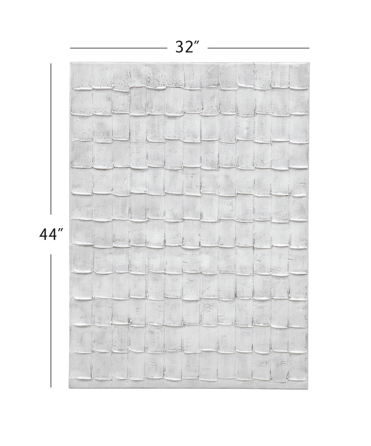 Linear Marks Canvas Art - White