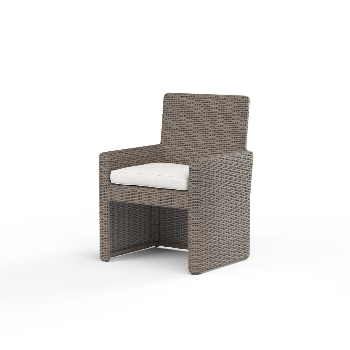 Coronado - Dining Chair, With Self Welt - Canvas Flax / Dark Brown