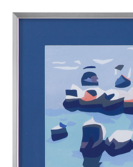 Port - Framed Print (Set of 2) - Blue