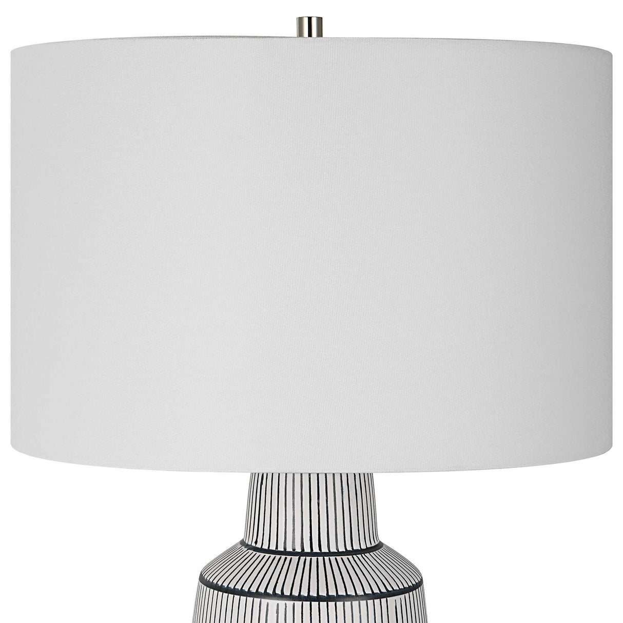 Breton - Nautical Stripe Table Lamp - White