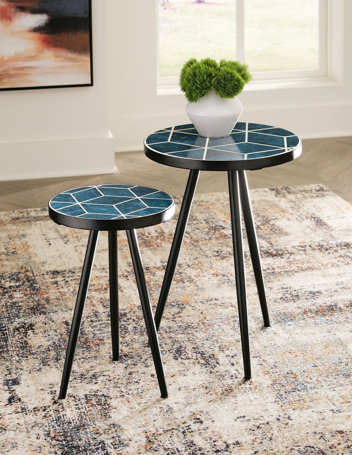 Clairbelle - Accent Table (Set of 2) - Teal