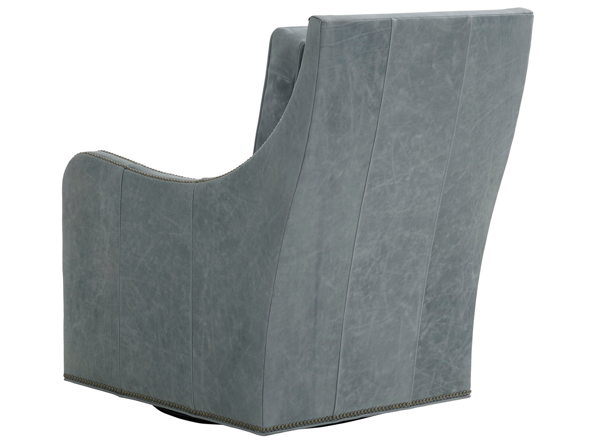 Lexington Leather - Tifton Leather Swivel Chair - Light Blue