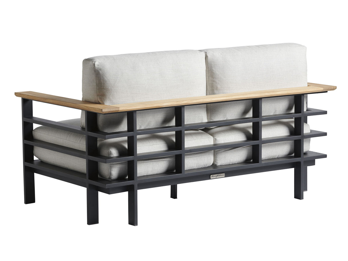 South Beach - Loveseat - Black / White