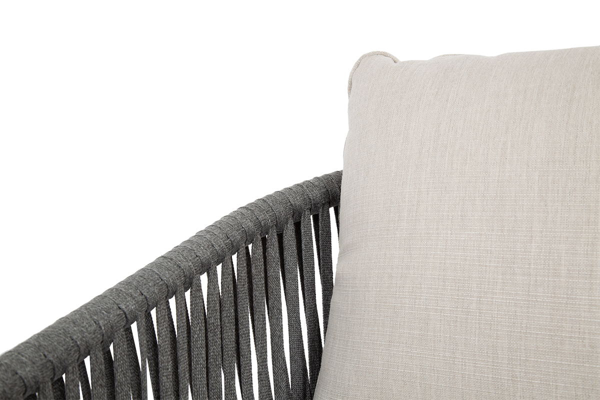 Florence - Club Chair, No Welt - Echo Ash / White