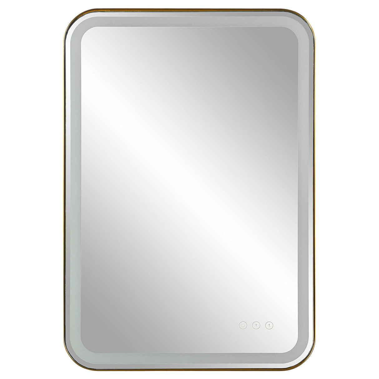 Crofton - Vanity Mirror - Gold & Pearl Silver