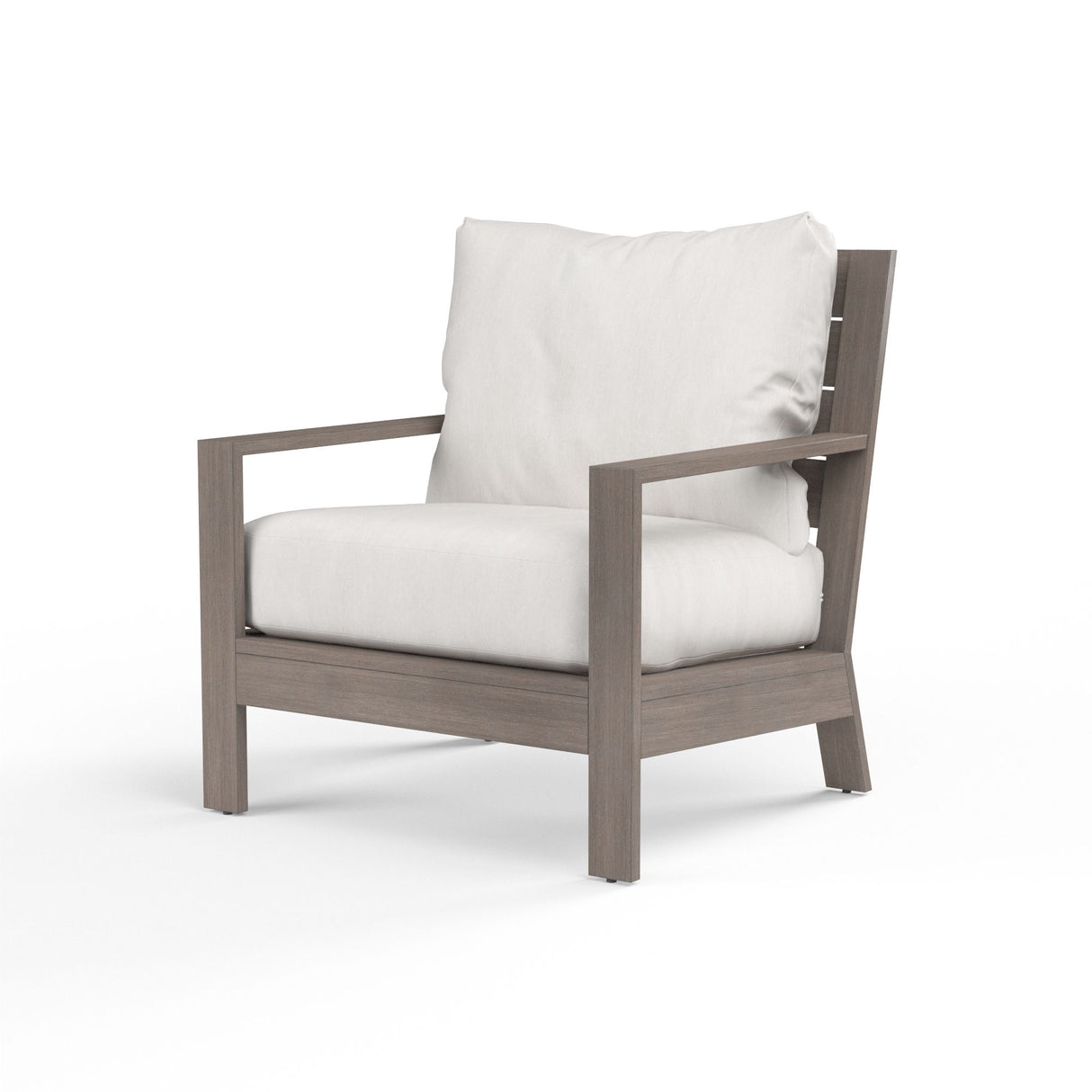 Laguna - Club Chair, No Welt - Canvas Flax / Gray