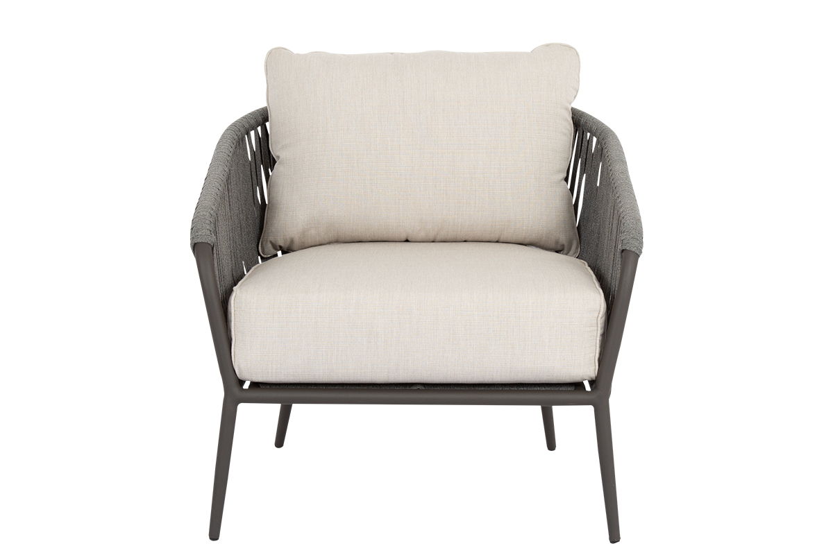 Florence - Club Chair, No Welt - Echo Ash / White