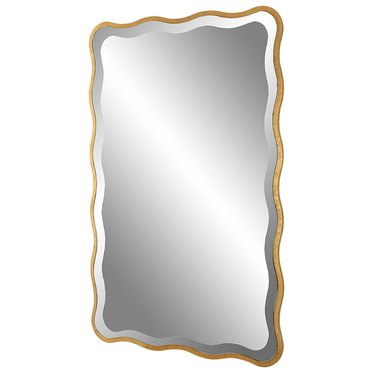 Aneta - Scalloped Mirror - Gold