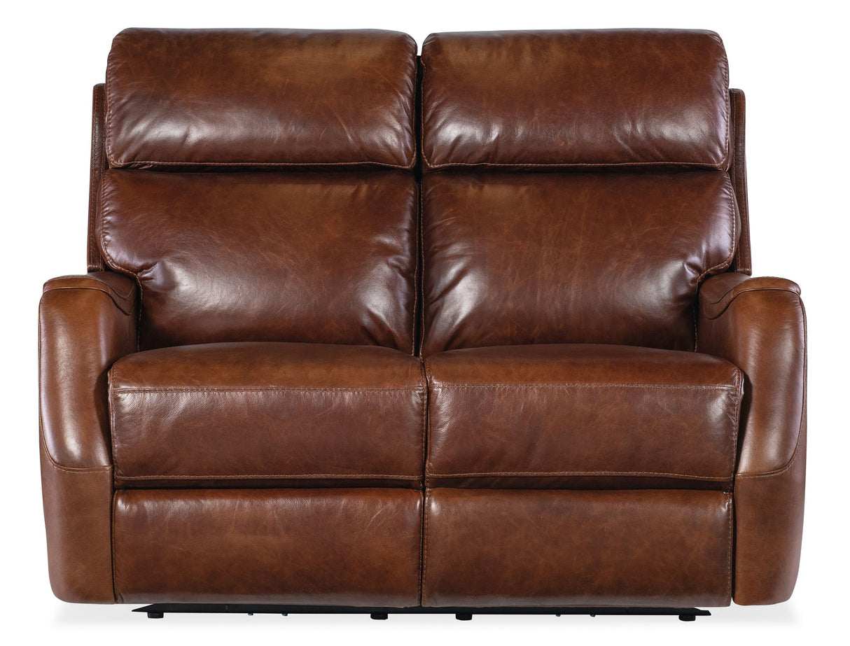 MS - Harlan Zero Gravity Power Loveseat With Power Headrest - Dark Brown