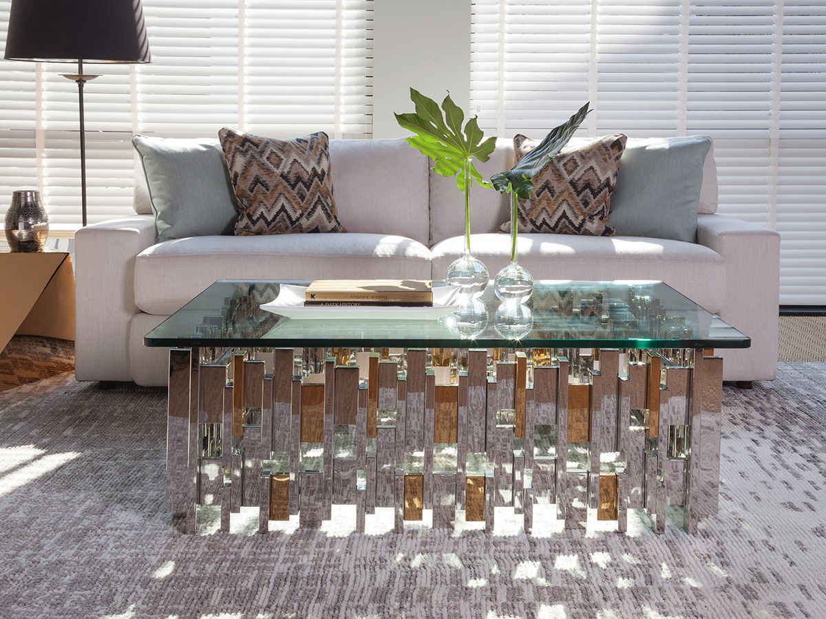 Signature Designs - Cityscape Rectangular Cocktail Table - Pearl Silver