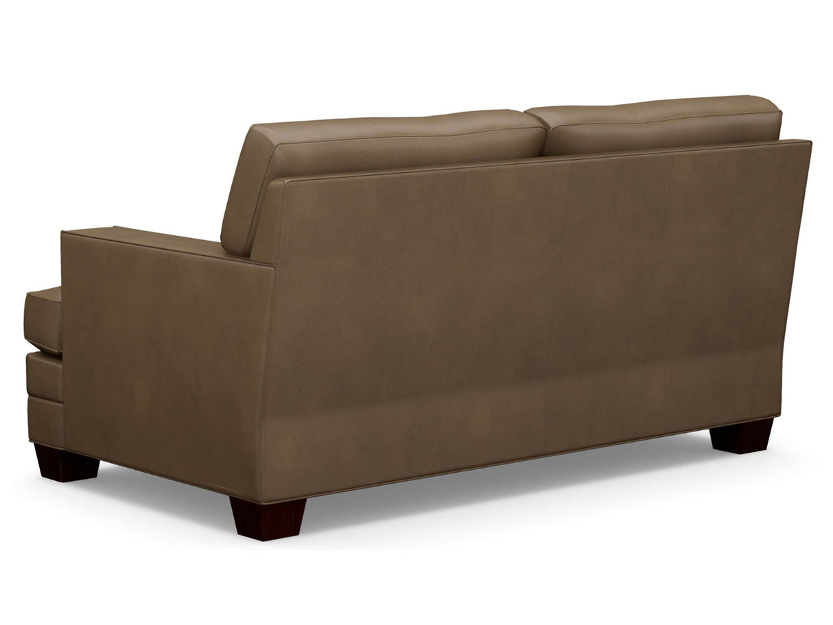 Couture Leather - Brayden Leather Loveseat - Dark Brown