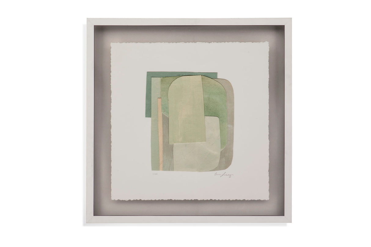 Color Structure IV Framed Print - Green