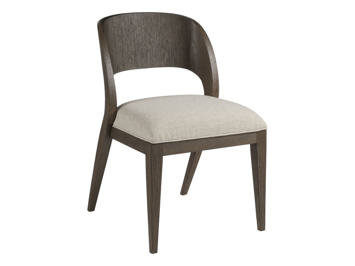 Andare - Wood Dining Side Chair - Dark Brown / Gray