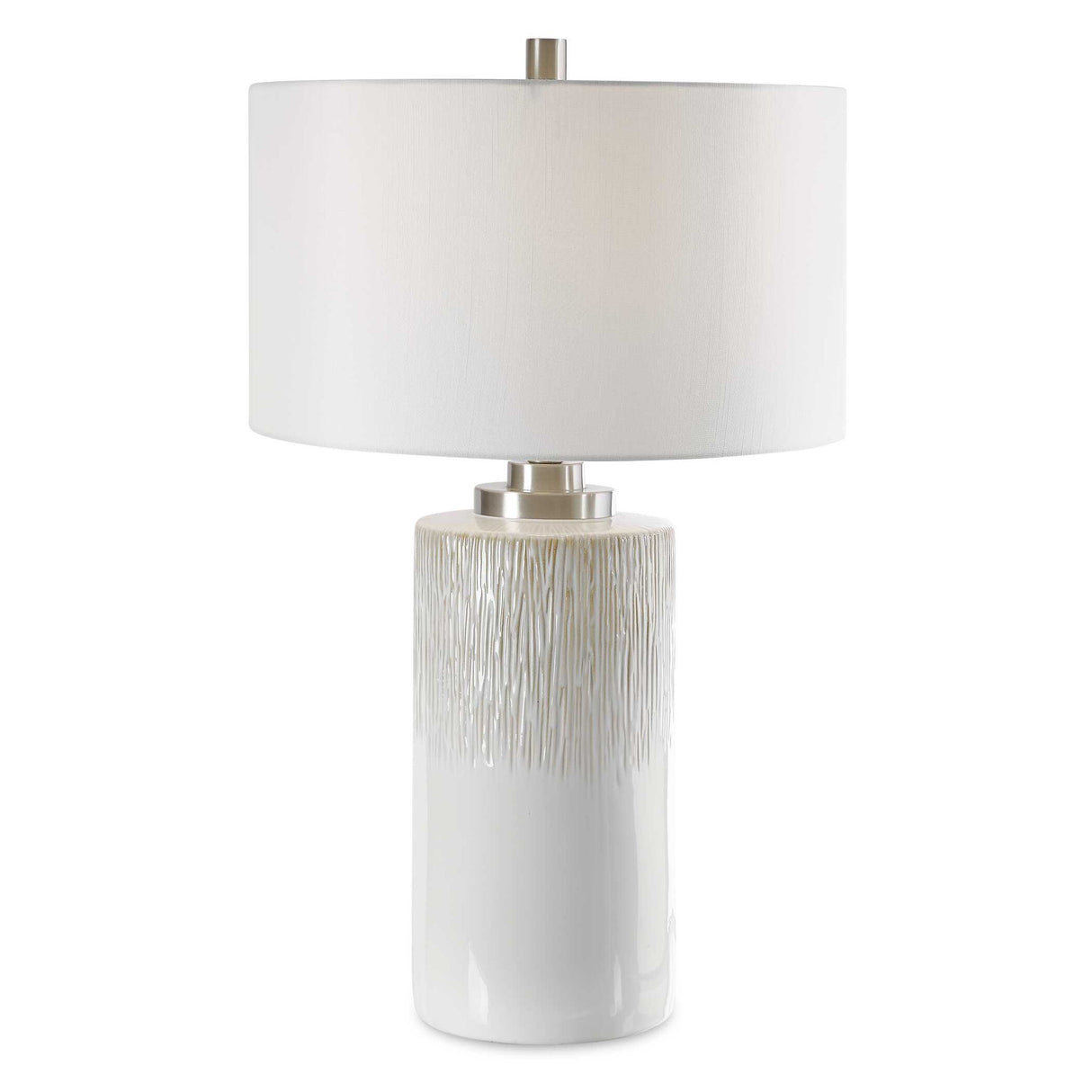 Georgios - Cylinder Table Lamp - White