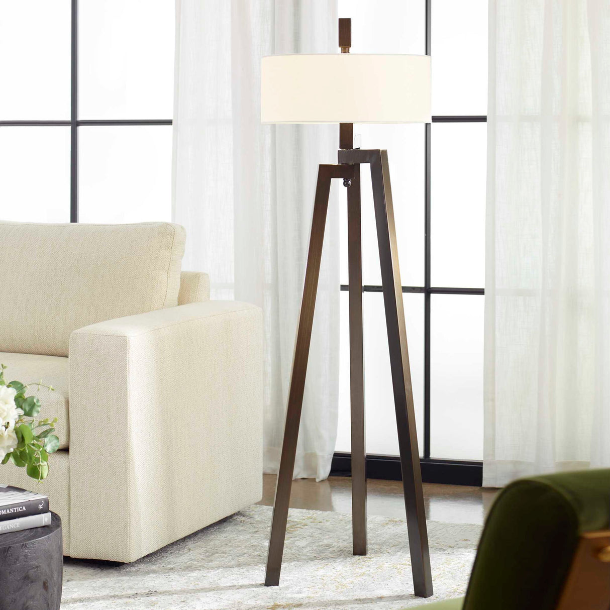 Mondovi - Modern Floor Lamp - Brown, Dark