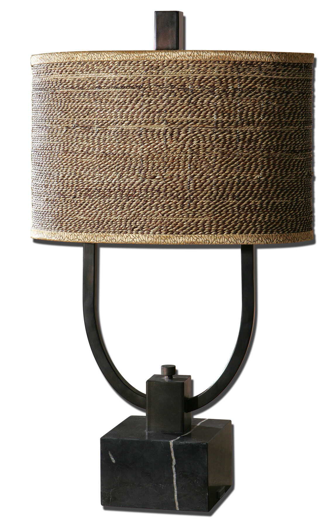 Stabina - Metal Table Lamp - Brown, Dark